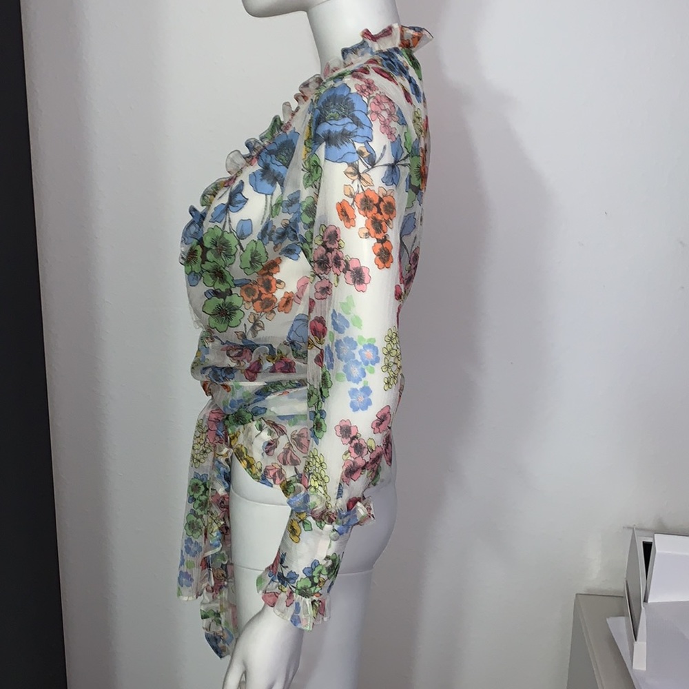 Alexis Intermix *Missie* Floral Wrap Crop Top Blouse … Gem